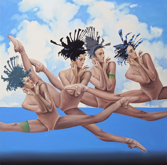 Obraz do salonu artysty Andrejus Kovelinas pod tytułem Flying ballet