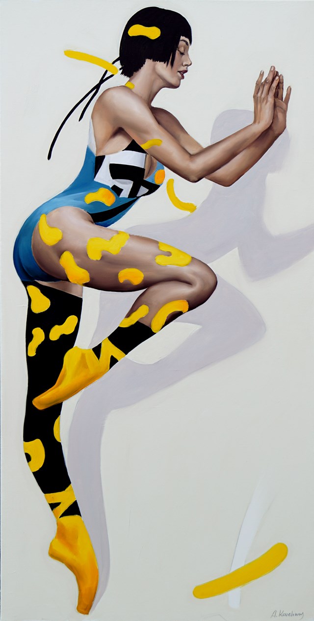 Obraz do salonu artysty Andrejus Kovelinas pod tytułem Taniec salamandry
