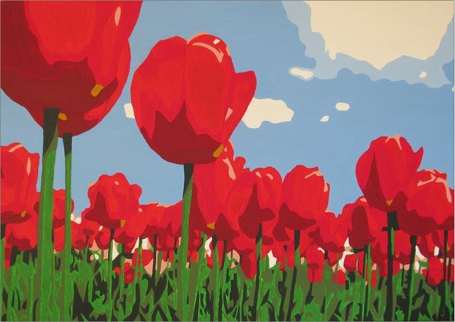 Obraz do salonu artysty Jordan pod tytułem Tulipany