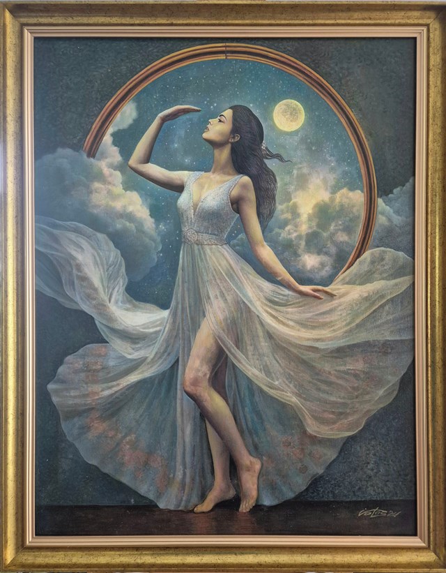 Obraz do salonu artysty Igor Volosnikov pod tytułem Dancing in the Moonlight