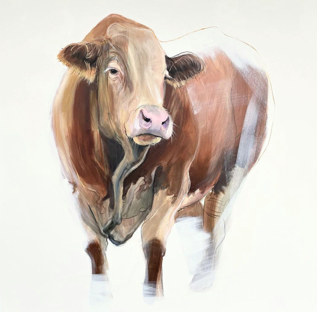 Living room painting by KLAUDYNA BIEL titled Ginger Bull