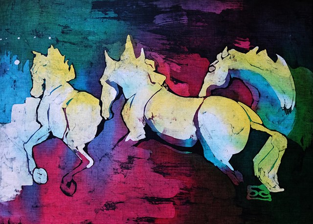 Obraz do salonu artysty Joanna Czubak pod tytułem Zaczarowane konie
