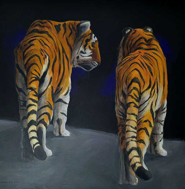 Living room painting by Aleksandra Kwapiszewska titled Pójdę za Tobą wszędzie