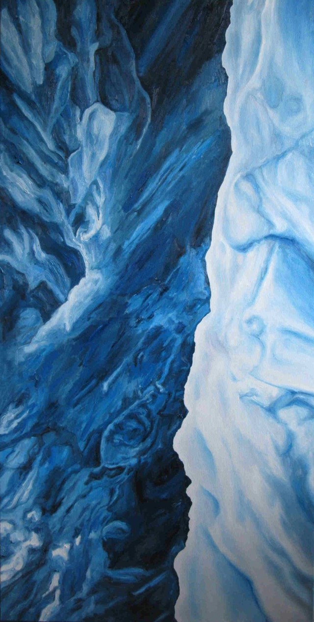 Living room painting by Wit Bogusławski titled Iceberg2