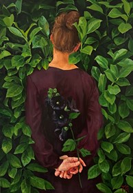 Obraz do salonu artysty Anna Milewska pod tytułem Zanurzona w tęsknocie 