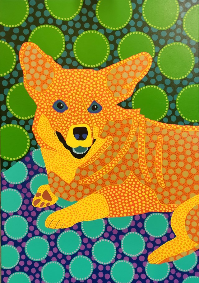 Obraz do salonu artysty Iga Malinowska pod tytułem Lord of the Corgi