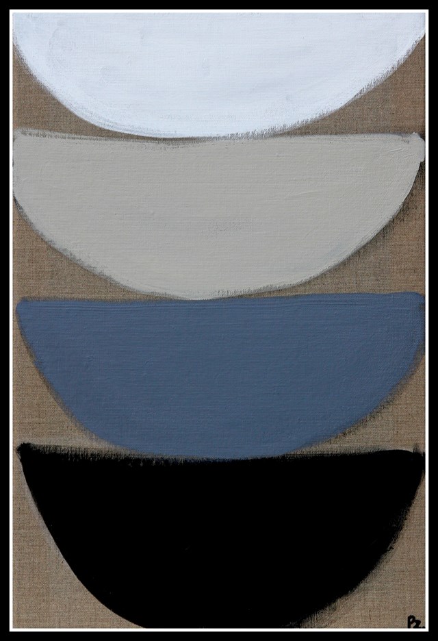 Living room painting by Paweł Zakrzewski titled Bowls IV