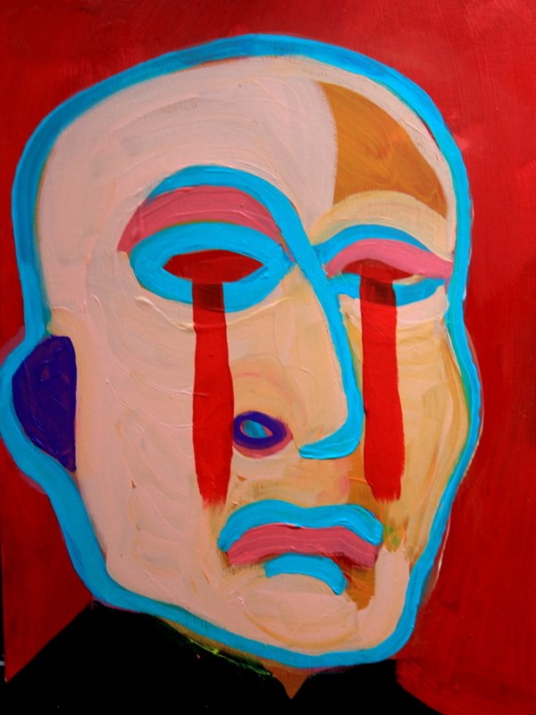 Living room painting by Paweł Zakrzewski titled Dictator's tears