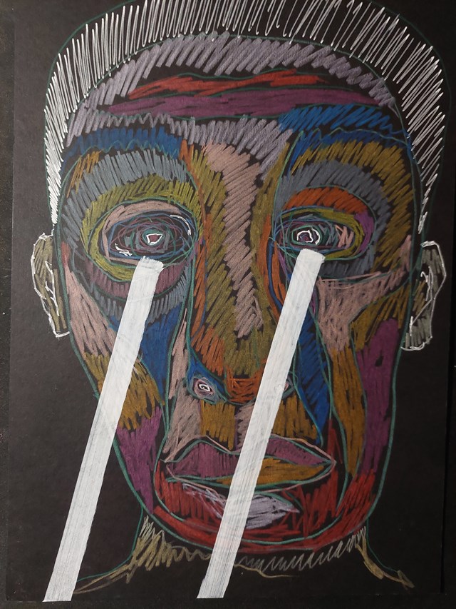 Obraz do salonu artysty Paweł Zakrzewski pod tytułem Laser man
