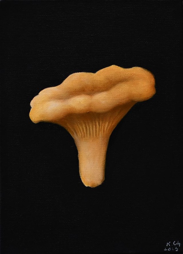 Living room painting by Klaudia Choma titled chanterelle  I