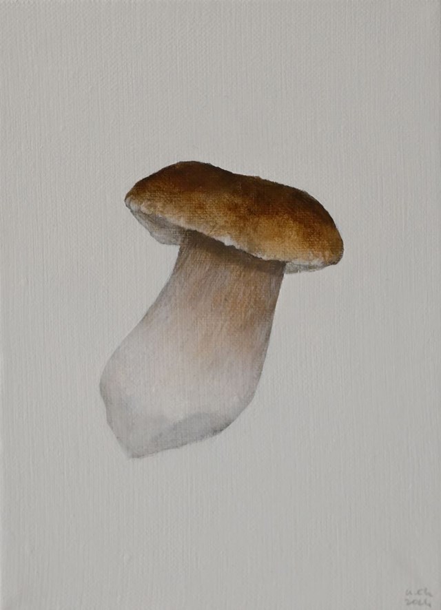 Living room painting by Klaudia Choma titled Boletus edulis VII