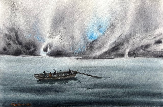 Obraz do salonu artysty Inna Nahaitseva pod tytułem Spitsbergen, Norway
