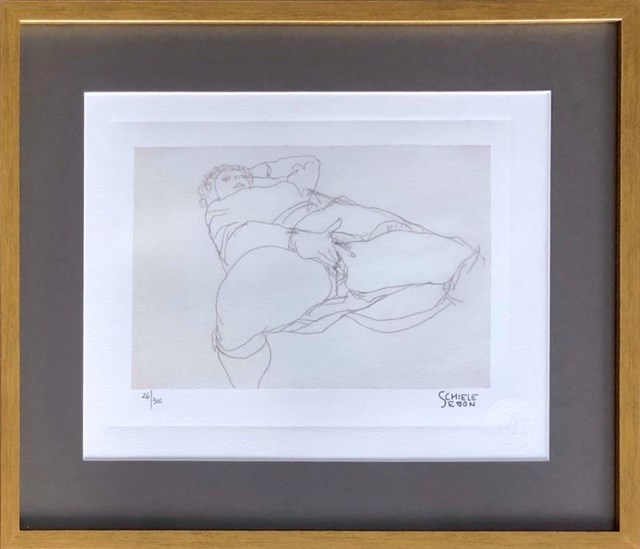 Grafika do salonu artysty Egon Schiele pod tytułem Lady, 26/300