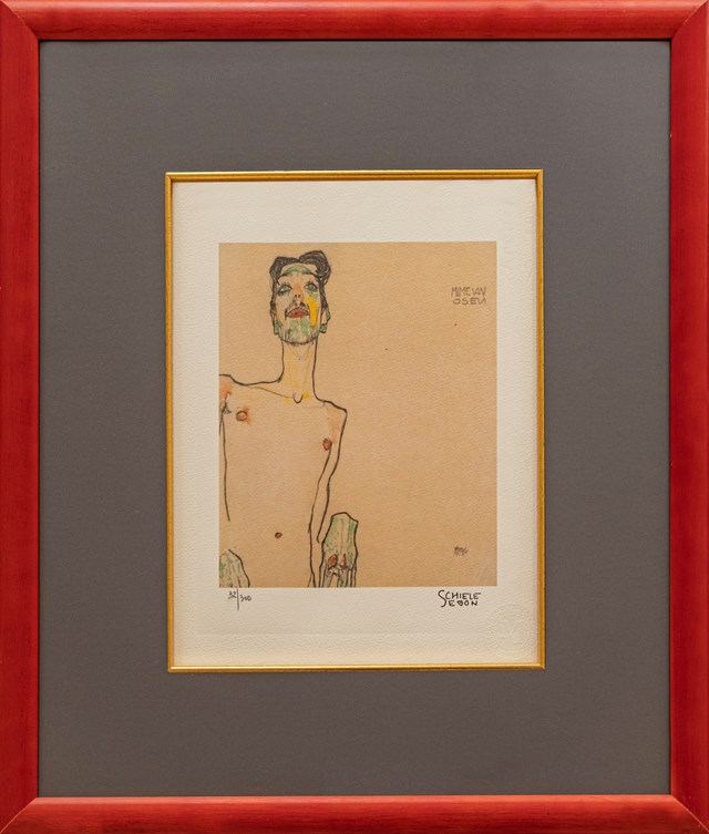 Grafika do salonu artysty Egon Schiele pod tytułem Mime van Osen, 32/300
