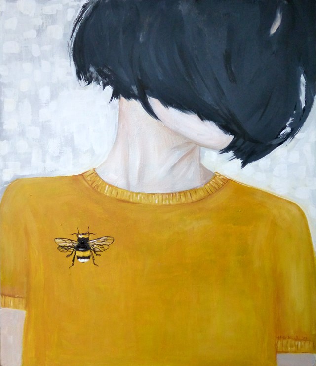 Living room painting by Joanna Buszko titled Honey