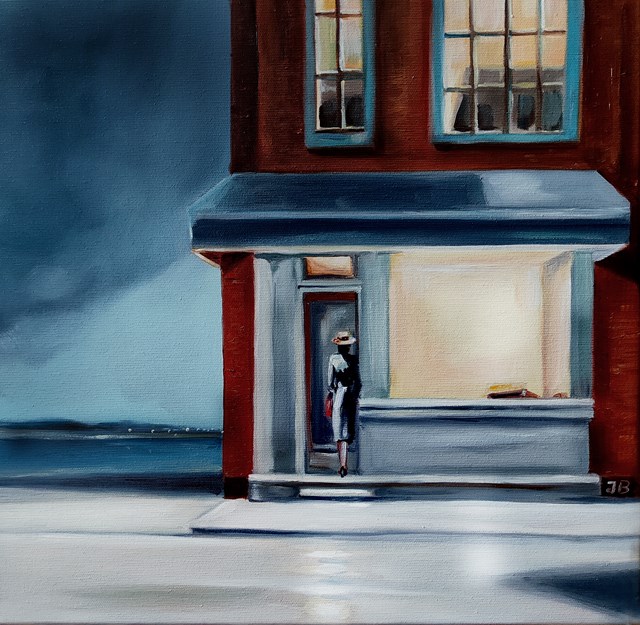 Living room painting by Joanna Buszko titled Component of Uncertainty