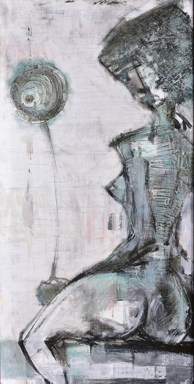 Obraz do salonu artysty Mirosław Zakrzewski pod tytułem Kobieta z dmuchawcem I