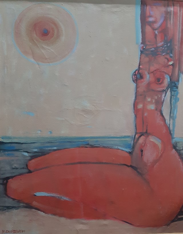 Obraz do salonu artysty Mirosław Zakrzewski pod tytułem Kobieta na plaży I