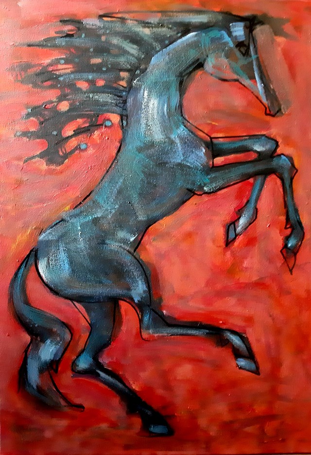 Obraz do salonu artysty Mirosław Zakrzewski pod tytułem Mustang I. Ekstaza