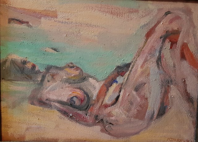 Obraz do salonu artysty Mirosław Zakrzewski pod tytułem Akt. Kobieta na plaży I