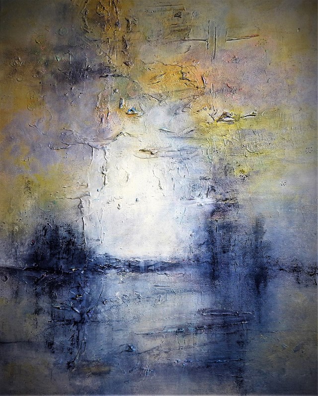 Obraz do salonu artysty Alicja Wysocka pod tytułem Świt nad jeziorem