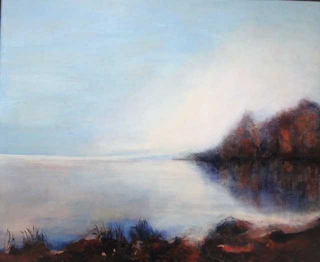 Obraz do salonu artysty Alicja Wysocka pod tytułem Świt nad jeziorem III