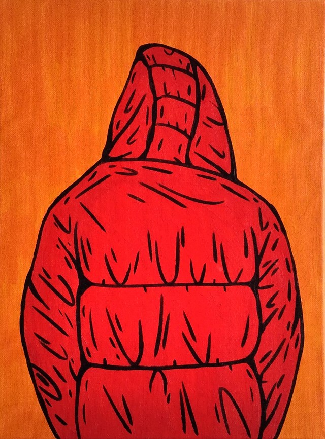 Living room painting by Krzysztof Bucior titled Waiting for EN57 