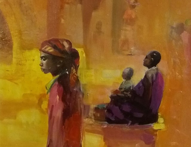 Living room painting by Michał Smółka titled Africa 