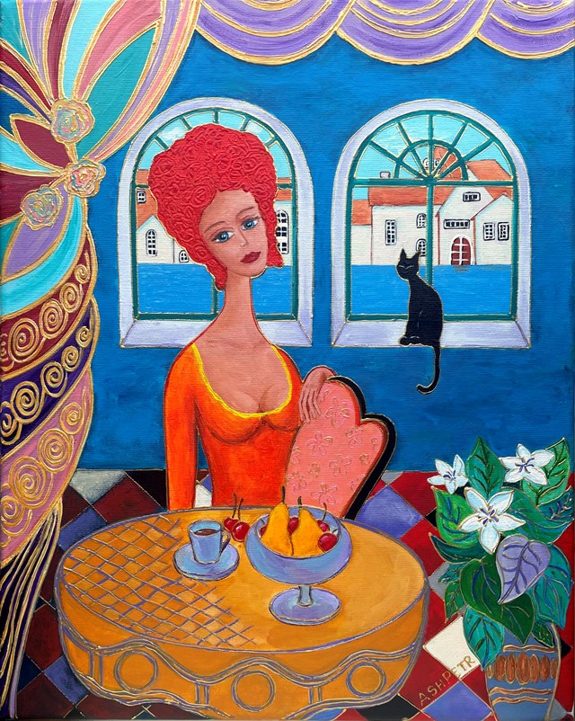 Living room painting by Ashot Petrosyan titled Serenity