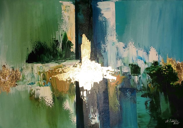 Living room painting by Anna Zabielska titled The depth