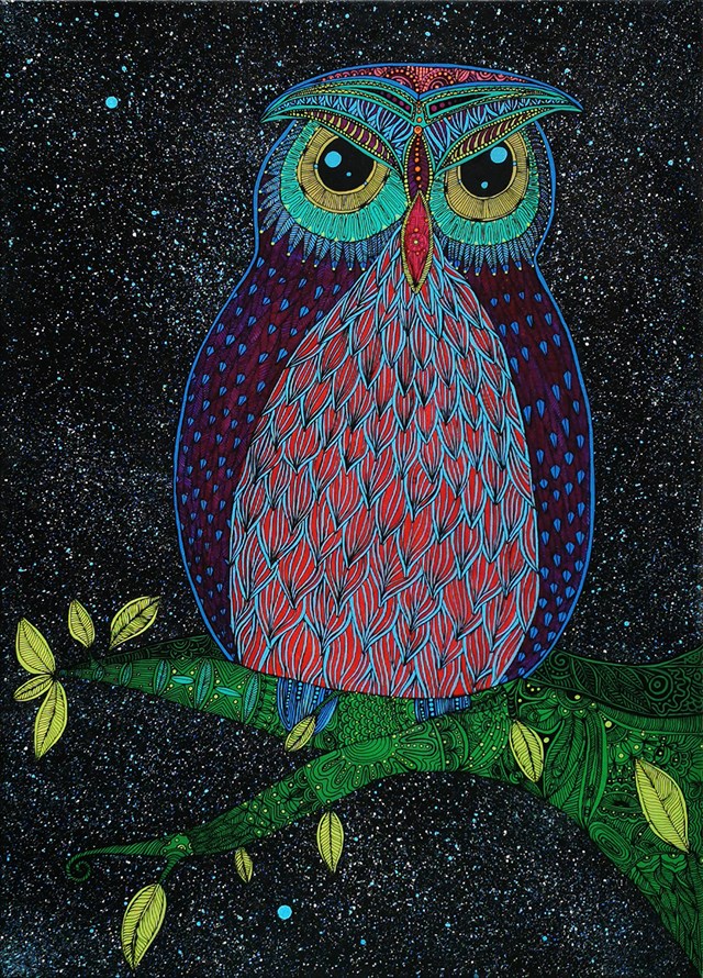 Obraz do salonu artysty Luiza Poreda pod tytułem Animal planet: eagle owl