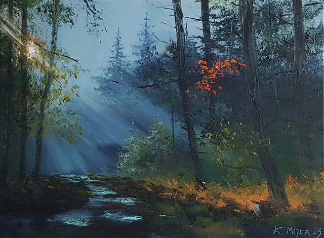 Obraz do salonu artysty Karolina Majer pod tytułem Leśna ścieżka