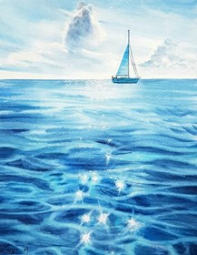 Obraz do salonu artysty Karolina Majer pod tytułem Morskie opowieści 