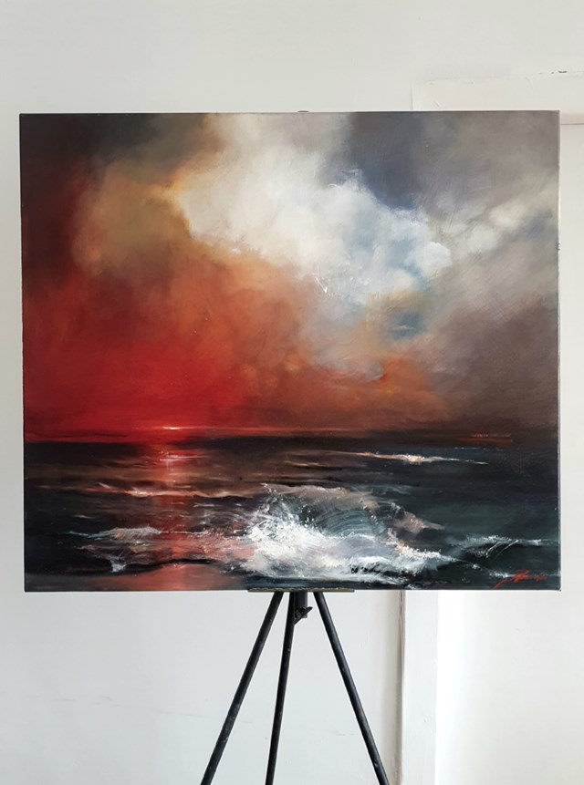 Living room painting by Joanna Heier-Nyirö titled Bez tytułu 