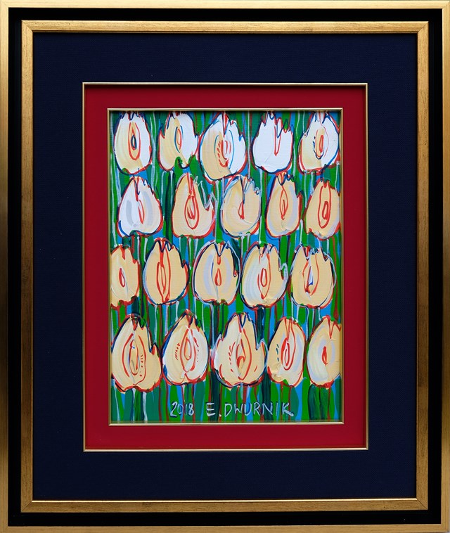Obraz do salonu artysty Edward Dwurnik pod tytułem Żółte tulipany 1607-7553