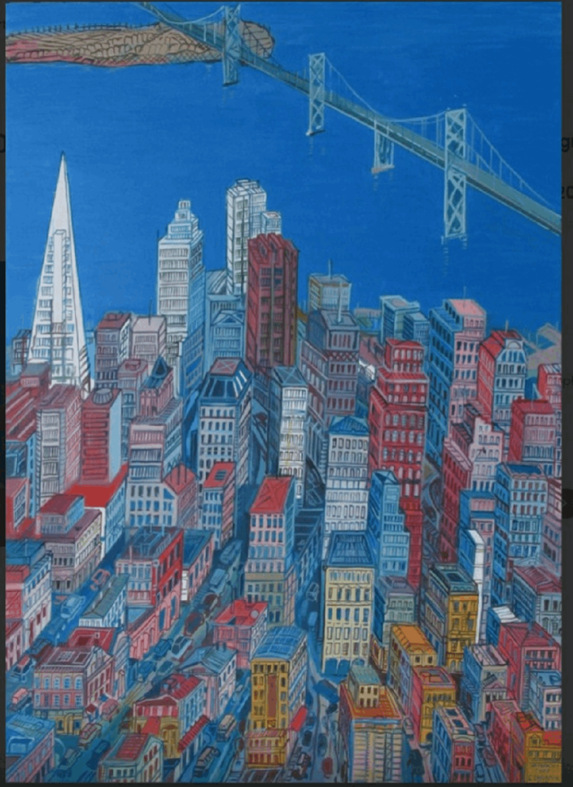 Grafika do salonu artysty Edward Dwurnik pod tytułem San Francisco 7/100