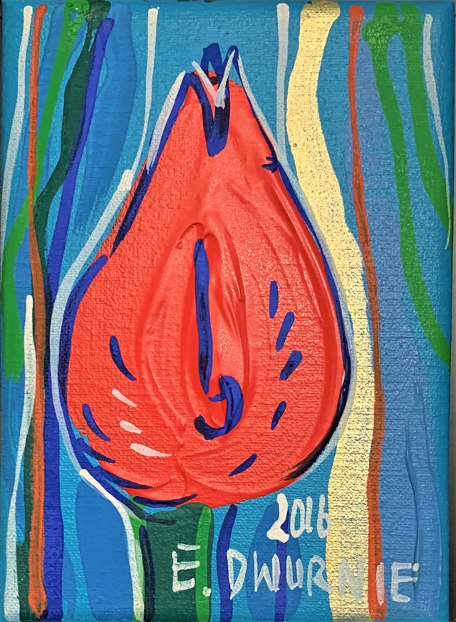 Obraz do salonu artysty Edward Dwurnik pod tytułem Mały czerwony tulipan 