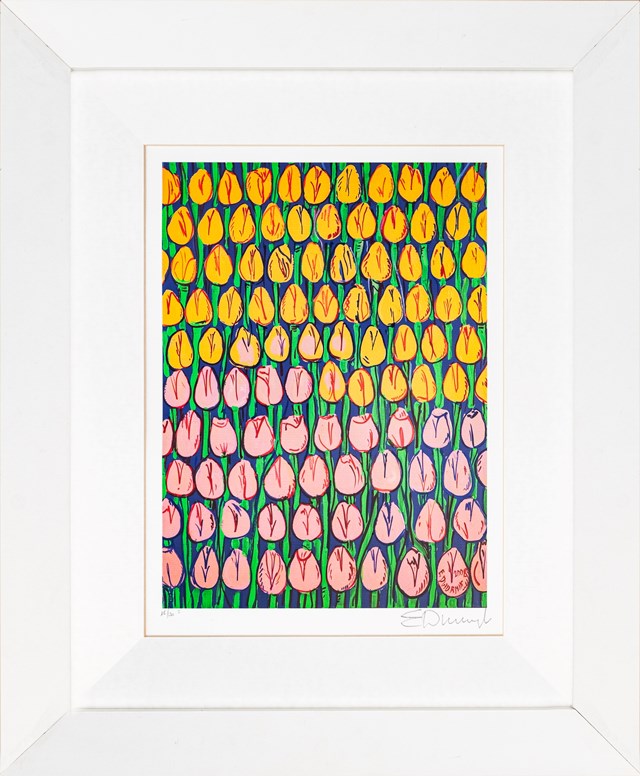 Grafika do salonu artysty Edward Dwurnik pod tytułem Tulipany inkografia 16 z 20