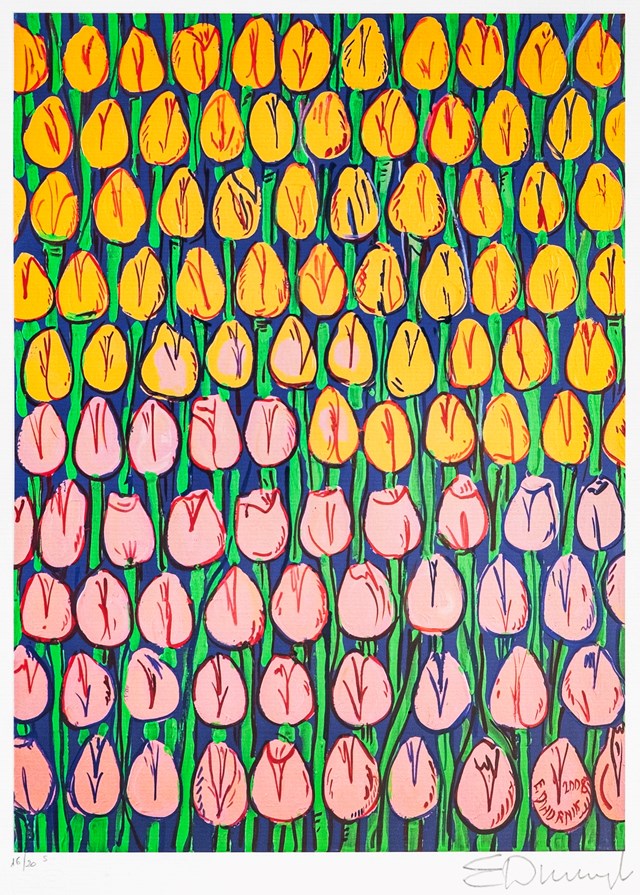 Tulipany inkografia 16 z 20 - wizualizacja pracy autora Edward Dwurnik