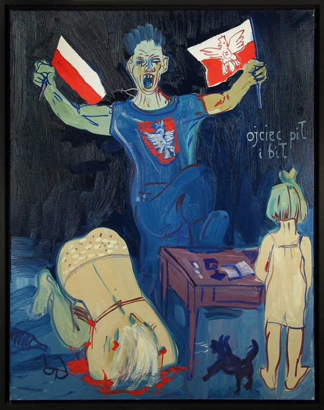 Obraz do salonu artysty Edward Dwurnik pod tytułem Ojciec pił i bił