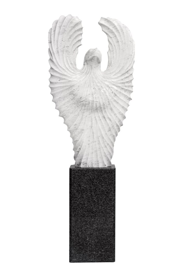 Living room sculpture by Krzysztof Pawłowski titled Angel