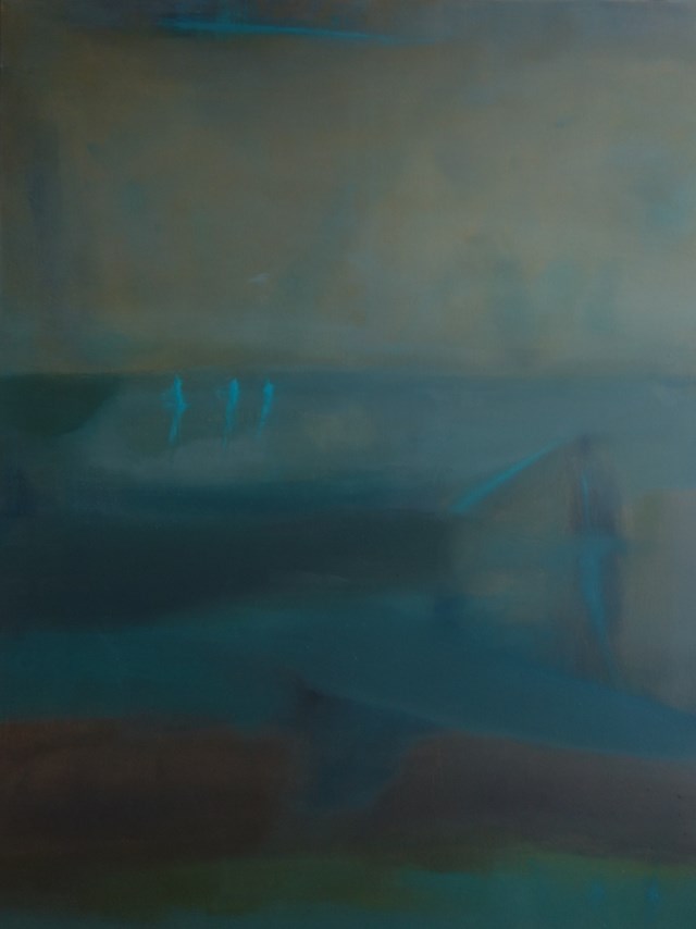 Living room painting by Maja Kozłowska titled River
