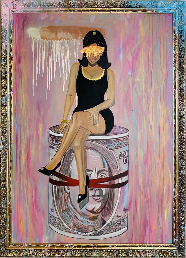 Obraz do salonu artysty Luiza Zakrzewska pod tytułem Money never sleeps.