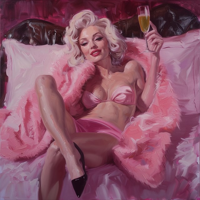 Living room print by Luiza Zakrzewska titled Champagne time