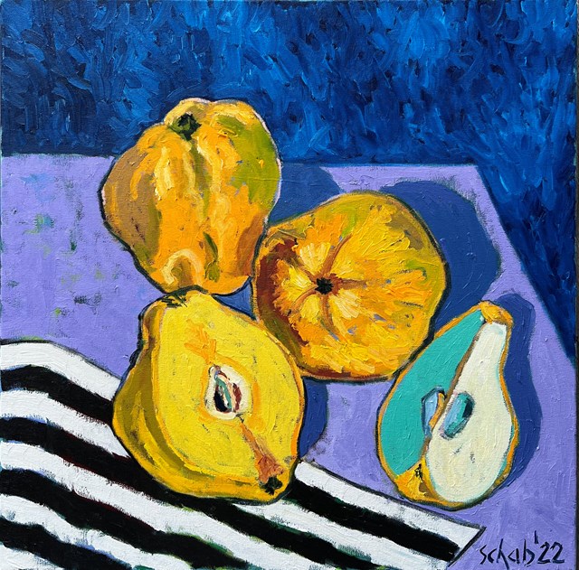 Living room painting by David Schab titled Quince 