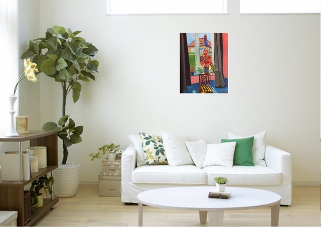 Sunny living room - visualisation by David Schab
