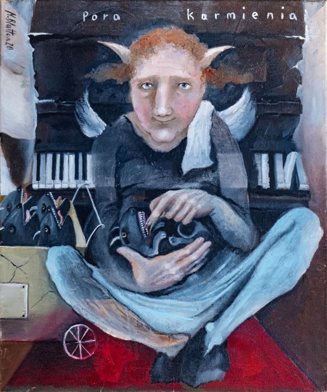 Obraz do salonu artysty Monika Blatton pod tytułem Pora karmienia