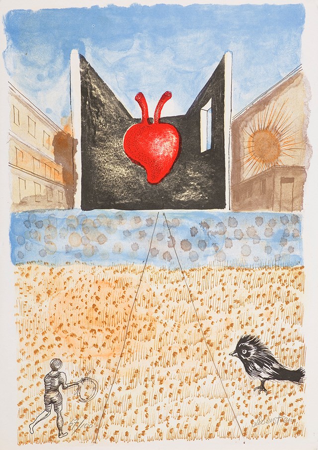 Grafika do salonu artysty Jan Lebenstein pod tytułem Serce (52/100)