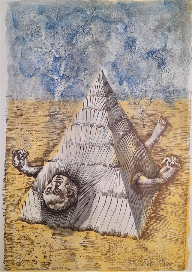 Grafika do salonu artysty Jan Lebenstein pod tytułem Piramida (54/100)