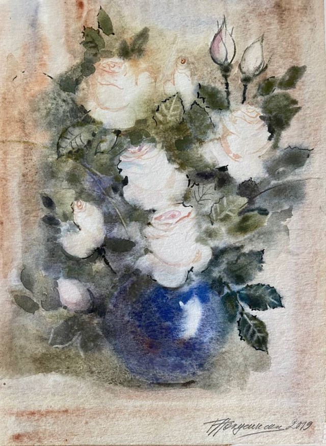 Obraz do salonu artysty Halina Pokusińska pod tytułem Róże